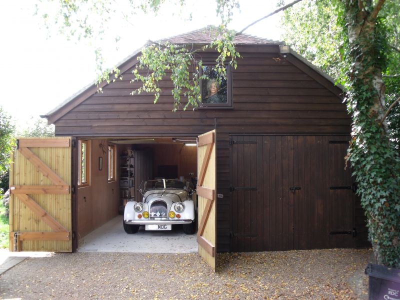 Tiled Roof Wooden Garages